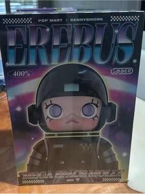 POP MART Erebus Mega Space Molly 400% Collectible Figure - Black & Purple